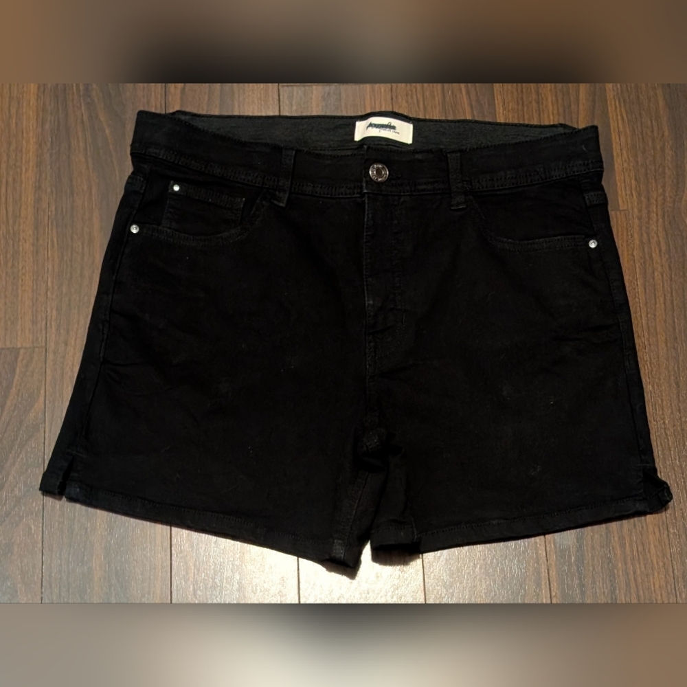 Women's Black Denim Shorts